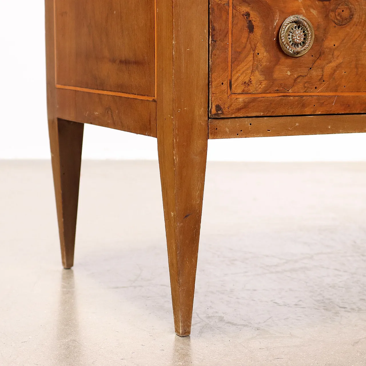 Neoclassical wooden bedside table, early 20th century 6