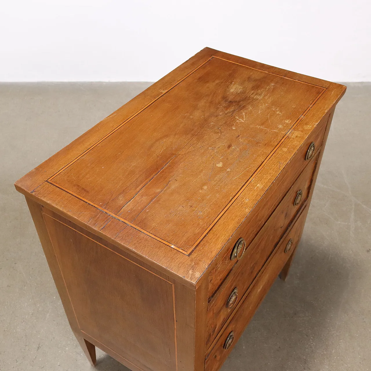 Neoclassical wooden bedside table, early 20th century 7