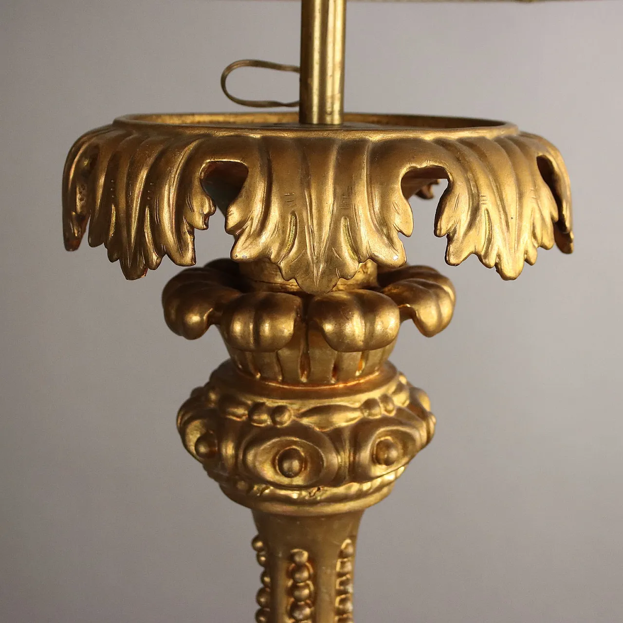 Carved wooden candelabrum, 19th century 4