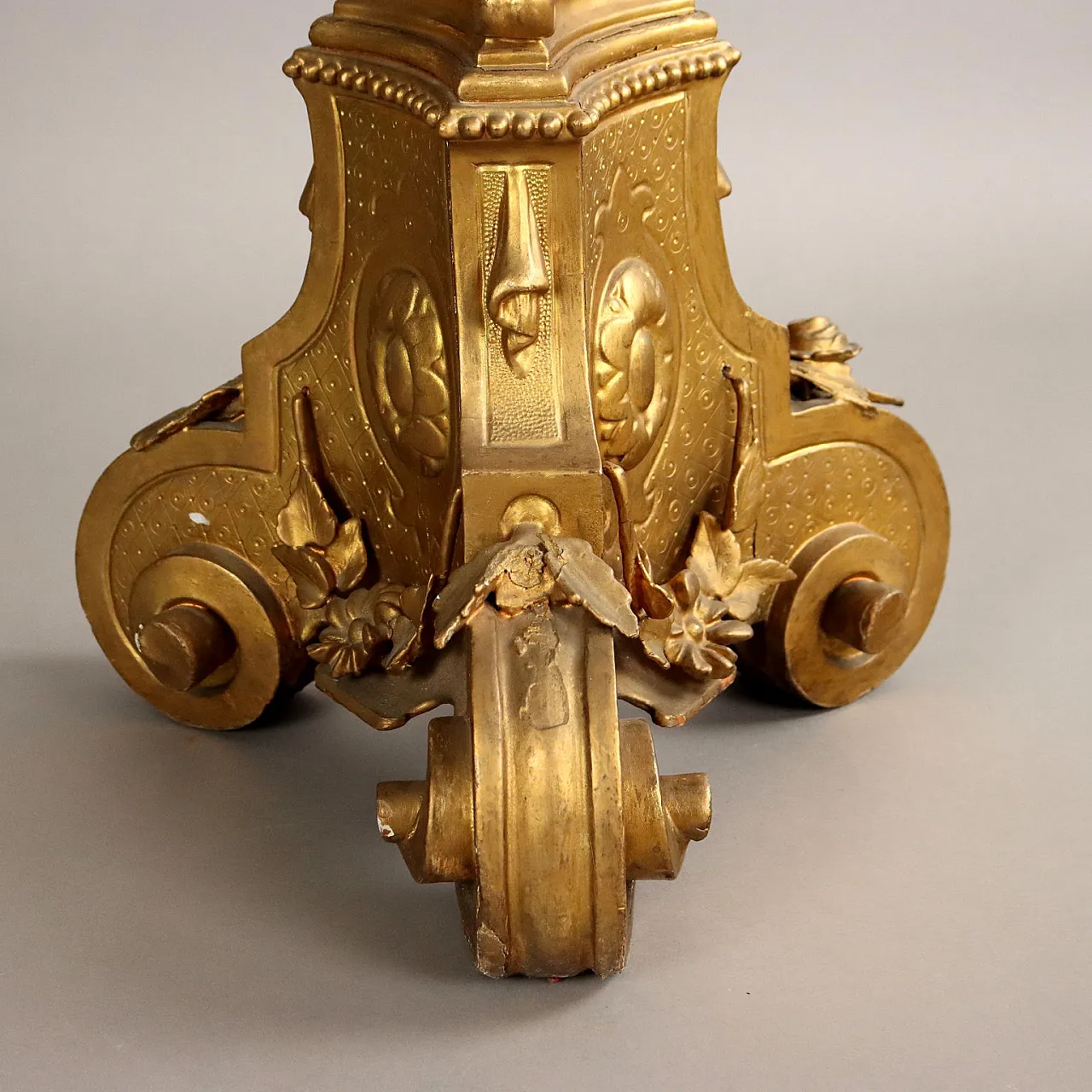 Carved wooden candelabrum, 19th century 7