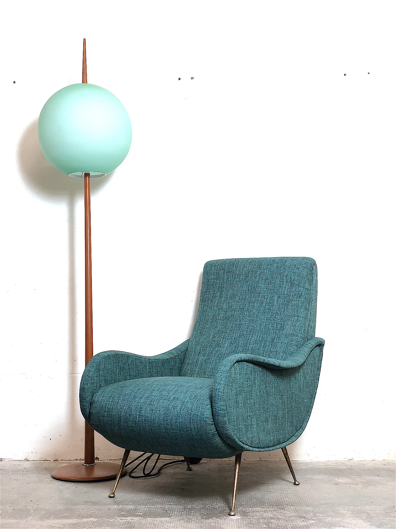 Lady armchair sky blue, 50s 1