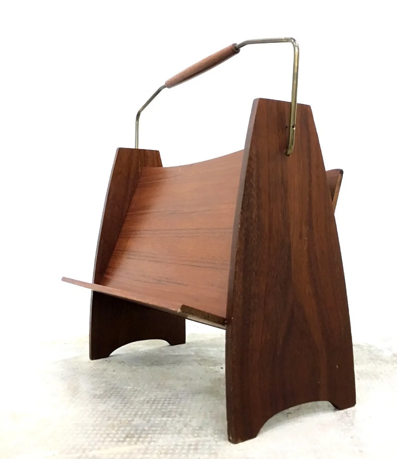 Teak magazine rack, 60s 2