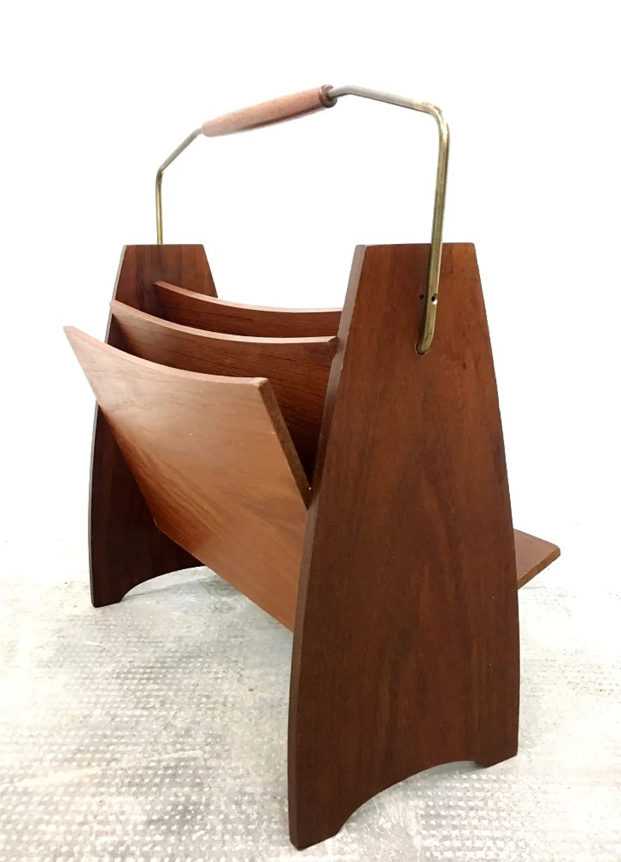 Teak magazine rack, 60s 6