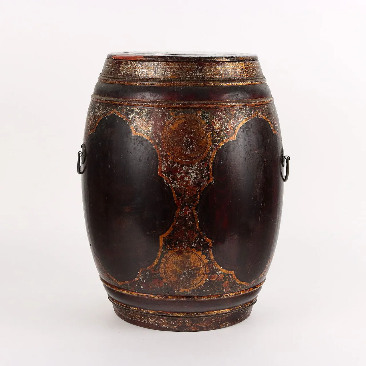 Rice container wood with studs, 19th century 8