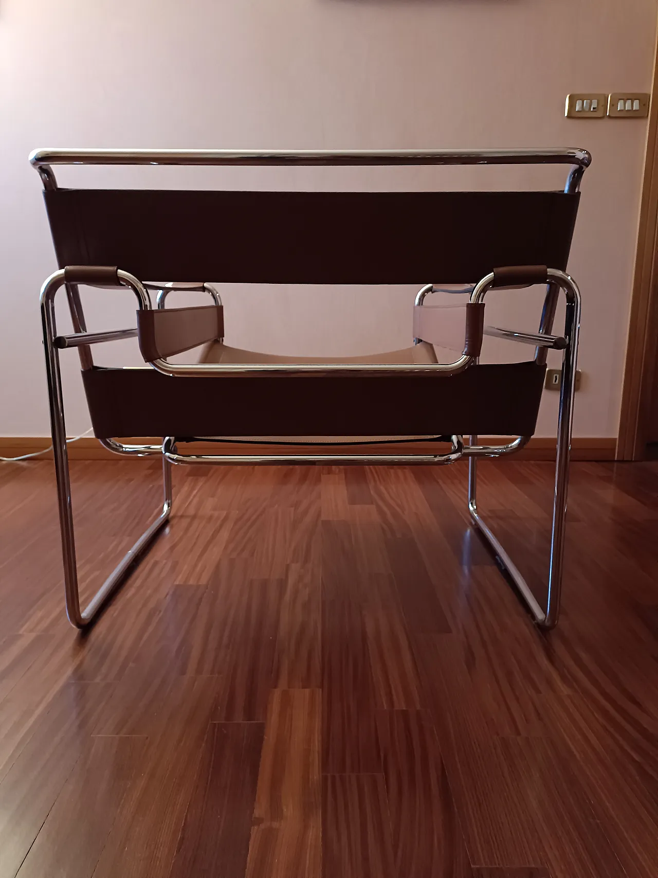 Pair of  Wassily armchairs B3 by M. Breuer for Gavina, 70s 4