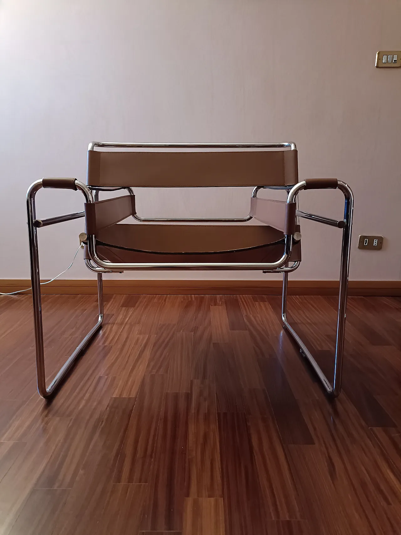 Pair of  Wassily armchairs B3 by M. Breuer for Gavina, 70s 6