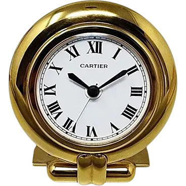 Alarm clock pendulette Colisee by Cartier, 1990s