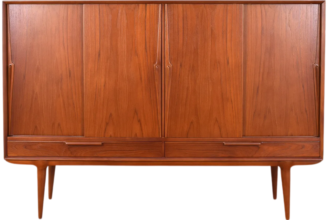 Credenza nr. 13 in teak di Gunni Omann per Omann Jun, anni '60 20