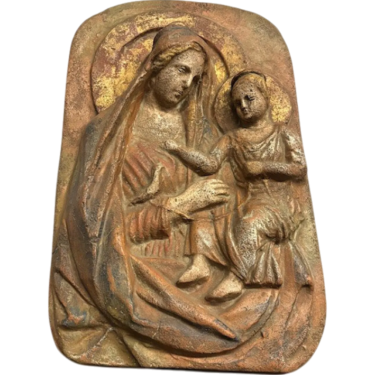 Terracotta plaque Virgin with Child, 19th century 12