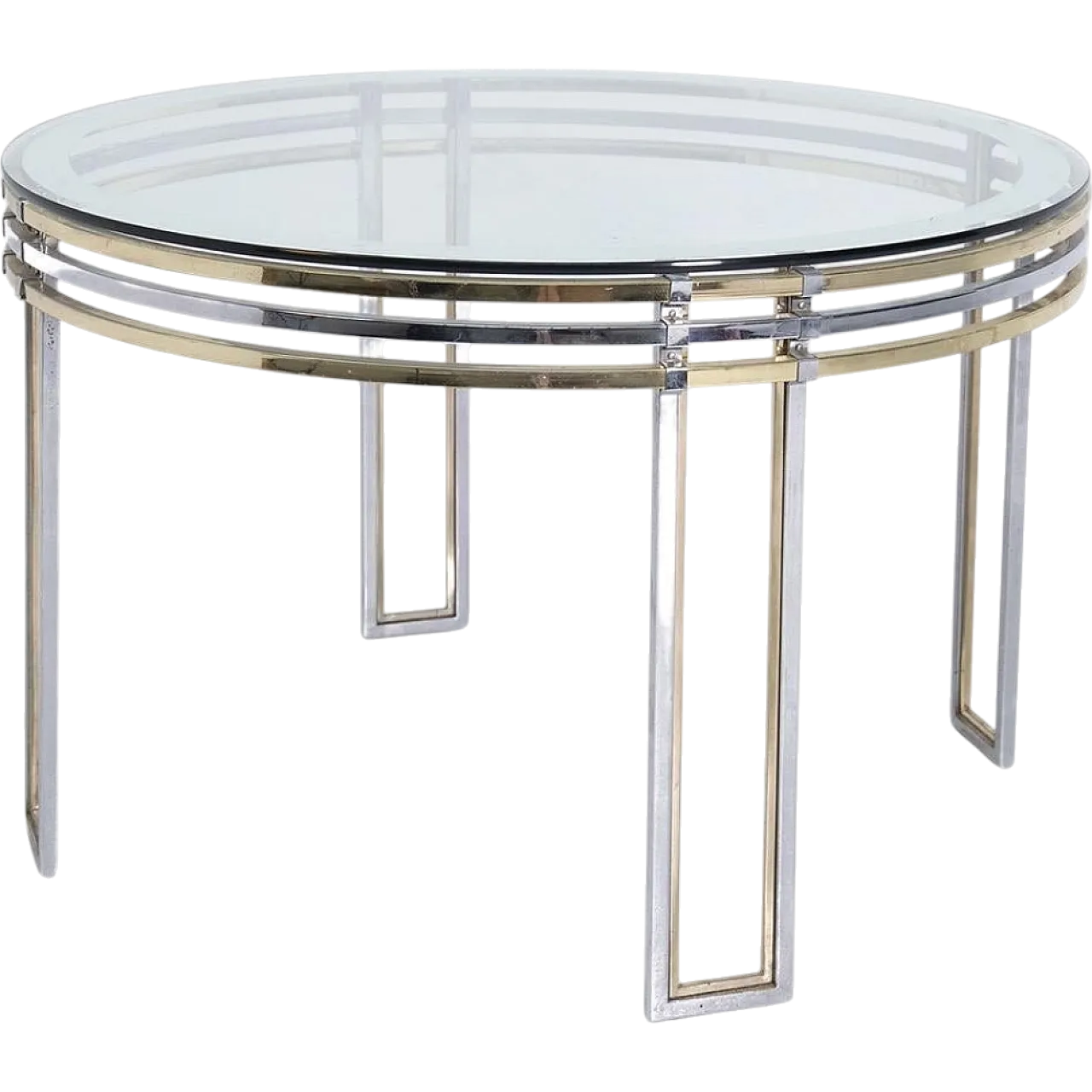 Dining table in steel by Romeo Rega, 1970s 14