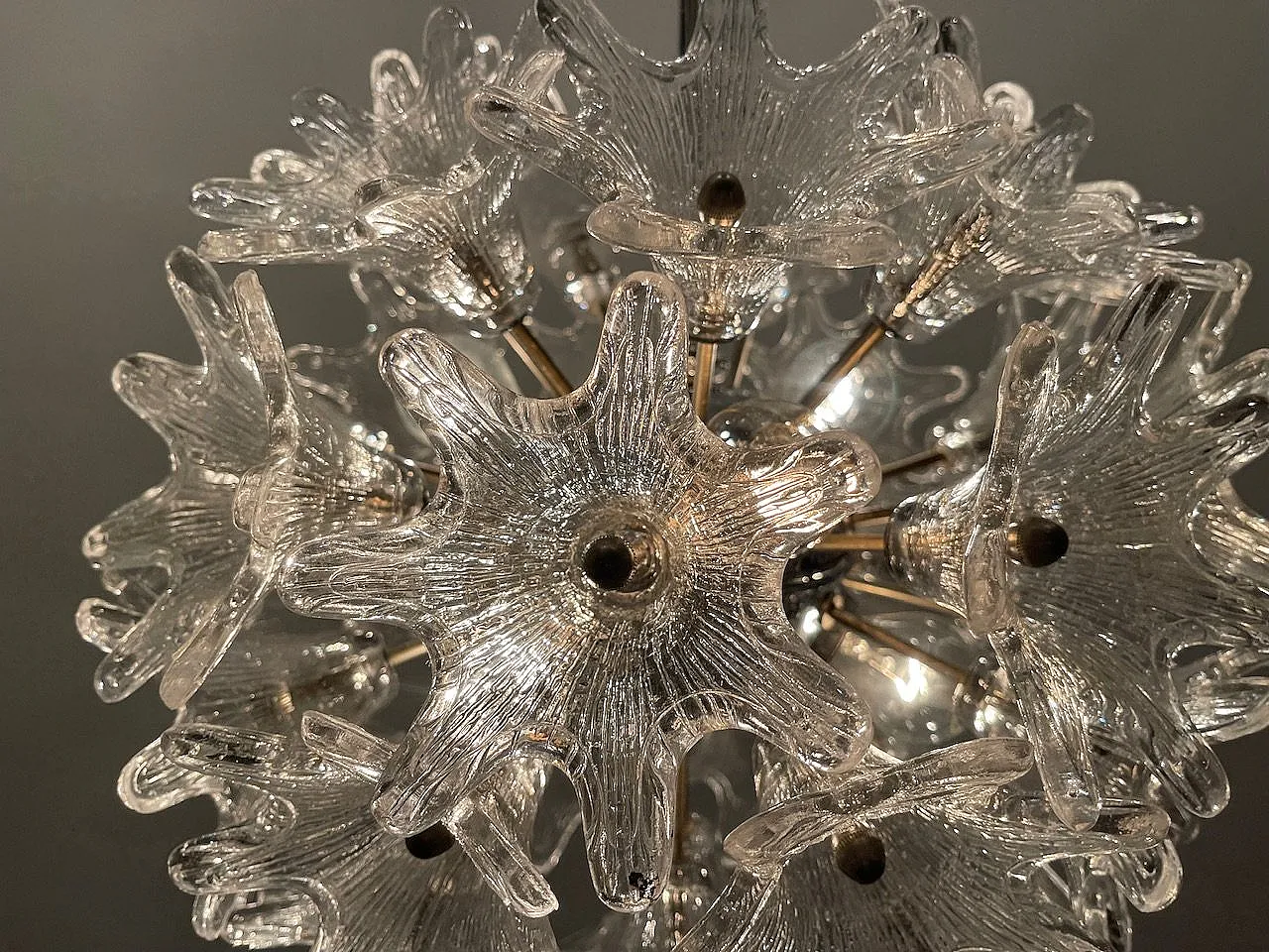 Murano Glass Flower Chandeliers by Paolo Venini for Veart, 1960s 7