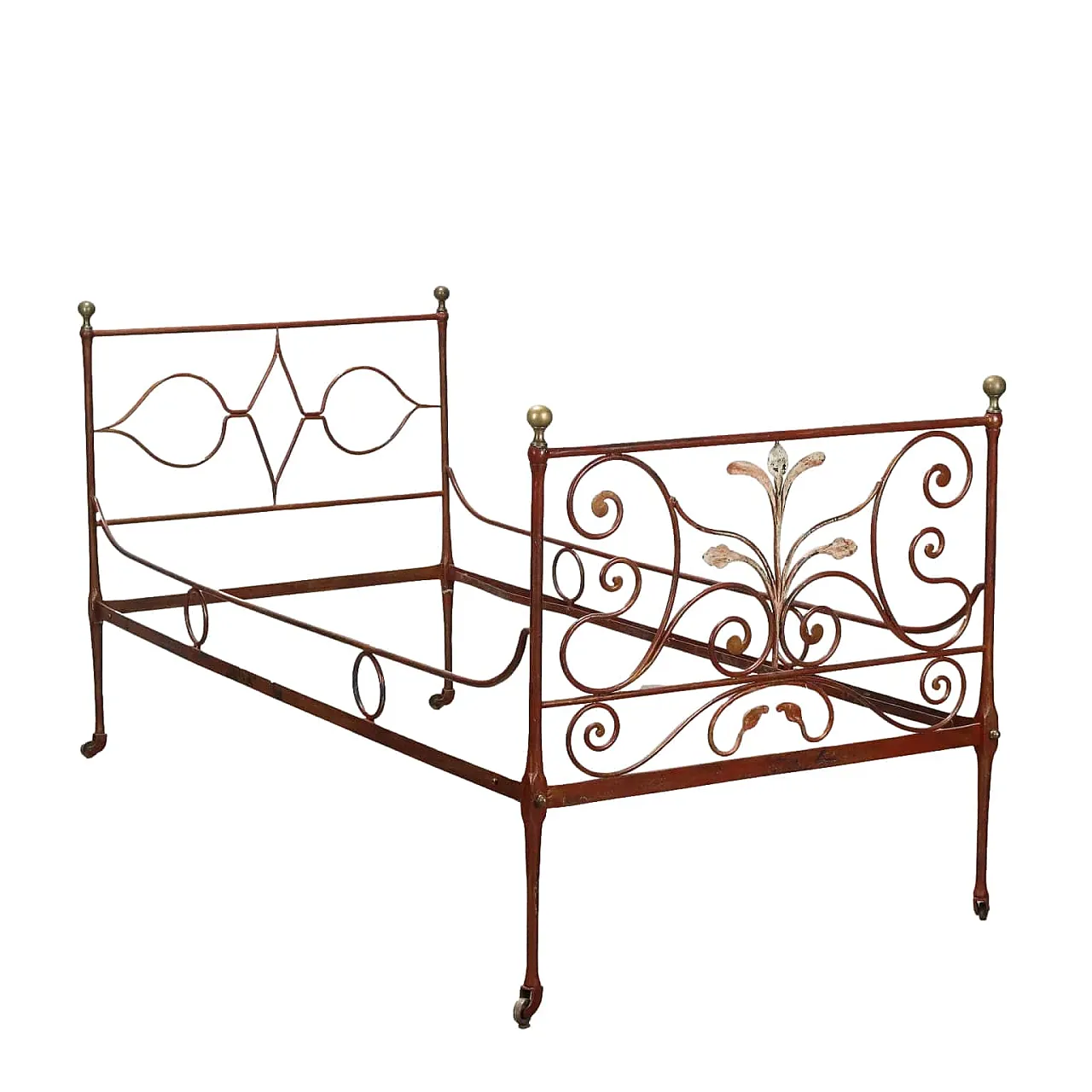 Louis Philippe bed in wrought iron, mid-19th century 1