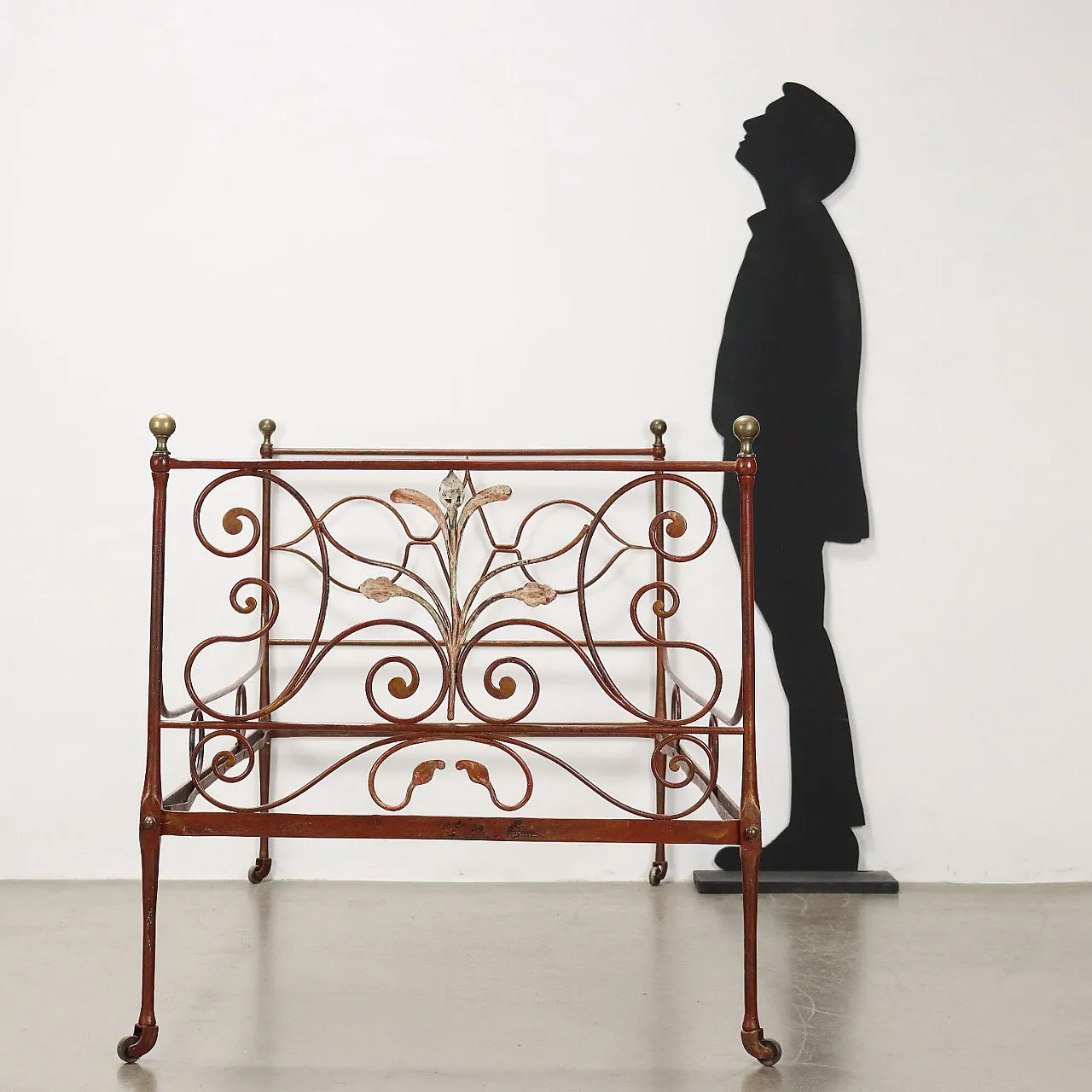 Louis Philippe bed in wrought iron, mid-19th century 2