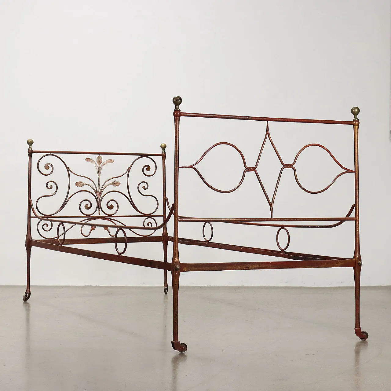 Louis Philippe bed in wrought iron, mid-19th century 8