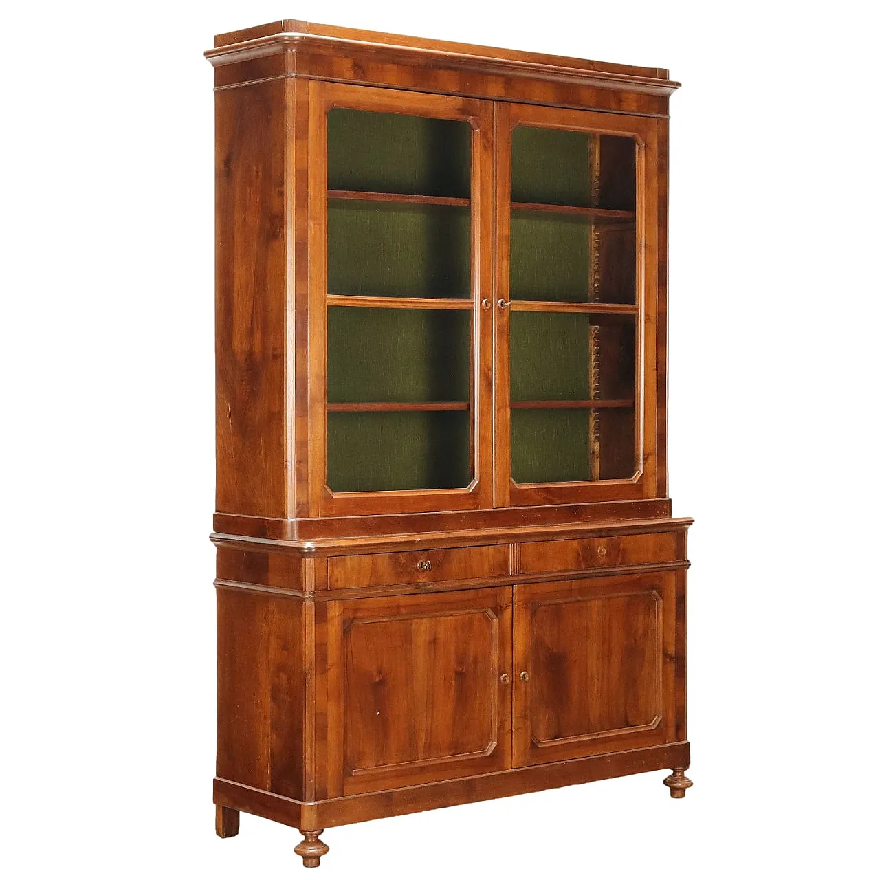 Umbertina walnut bookcase, 19th century 1