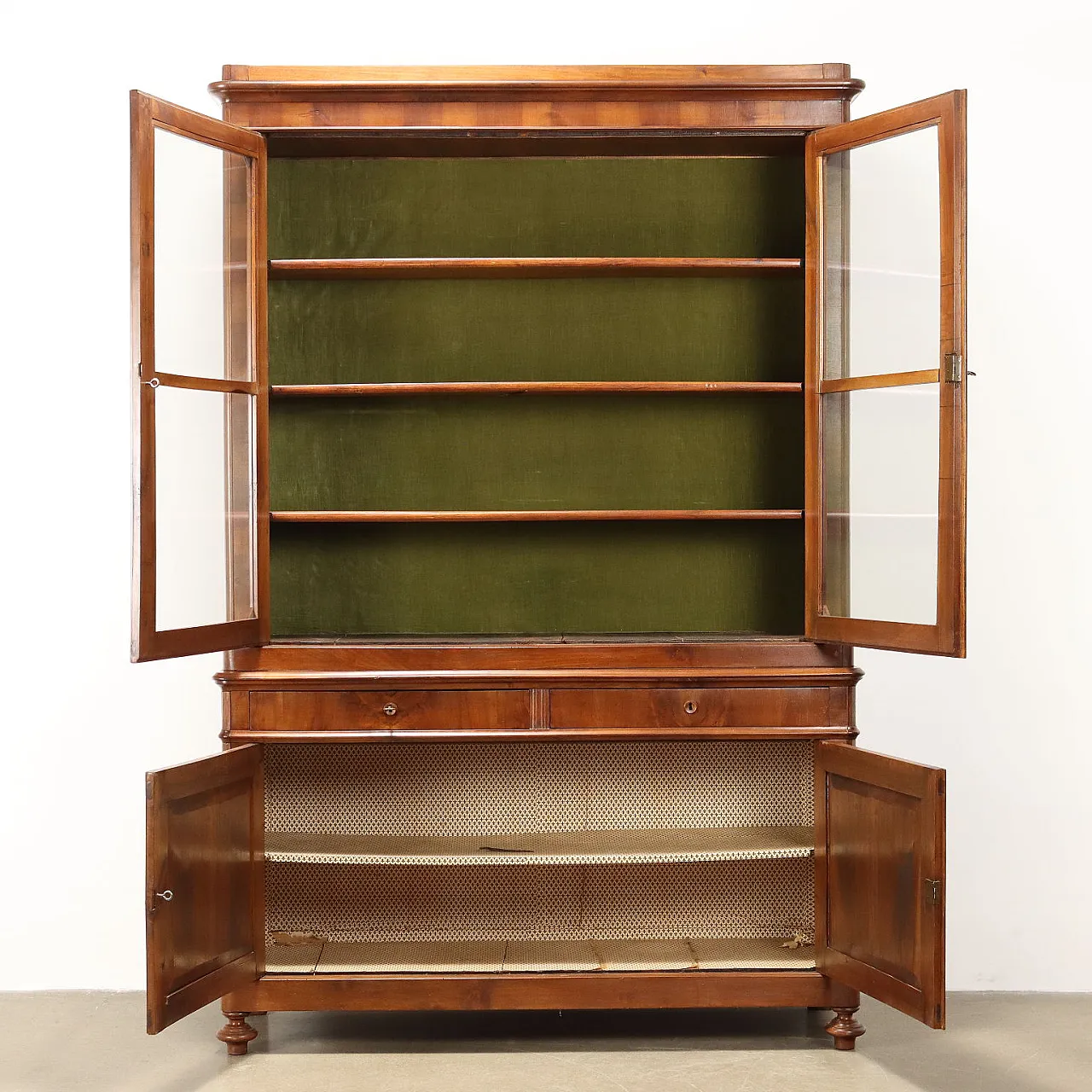 Umbertina walnut bookcase, 19th century 3