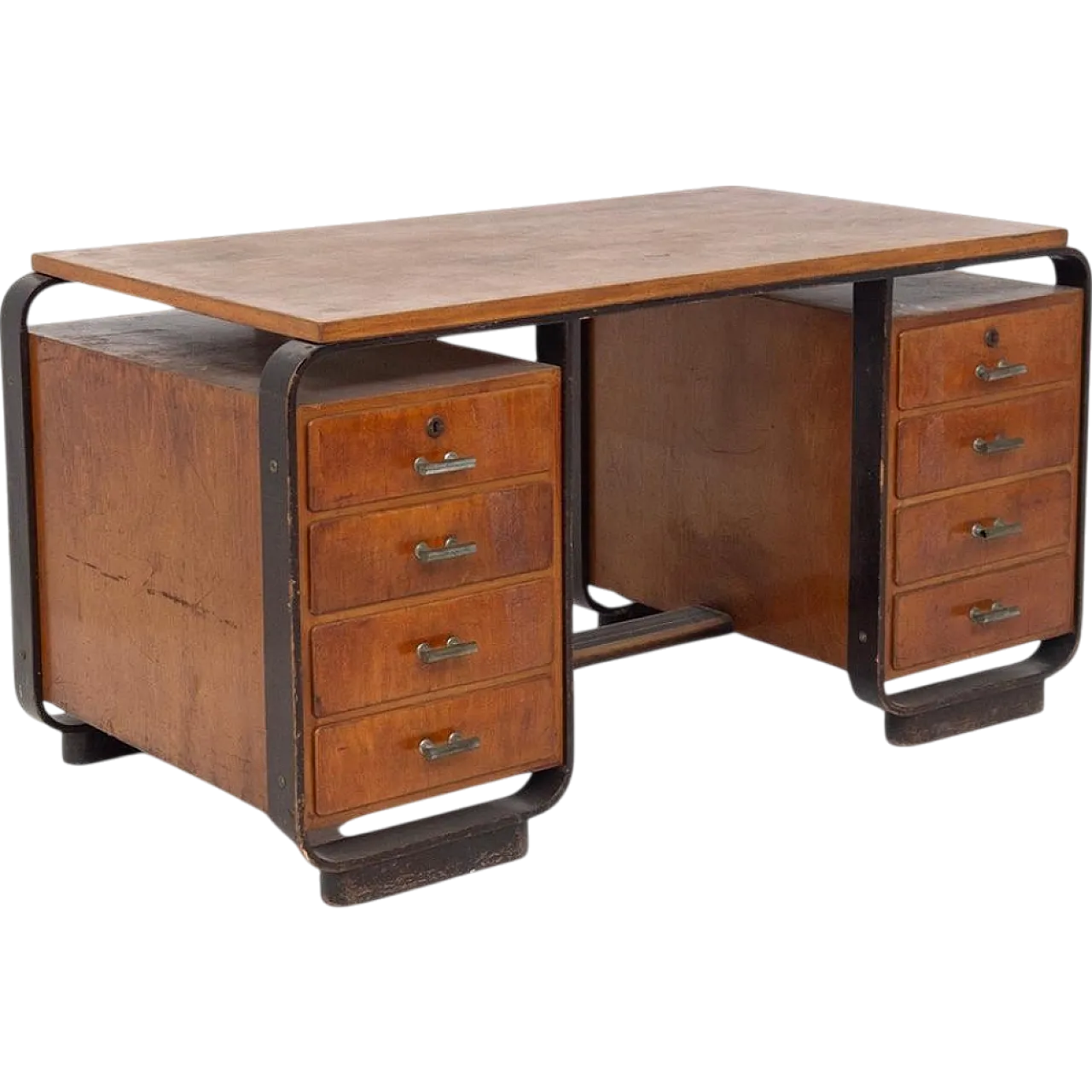 Desk in wood and metal by Giuseppe Pagano, 1940s 10