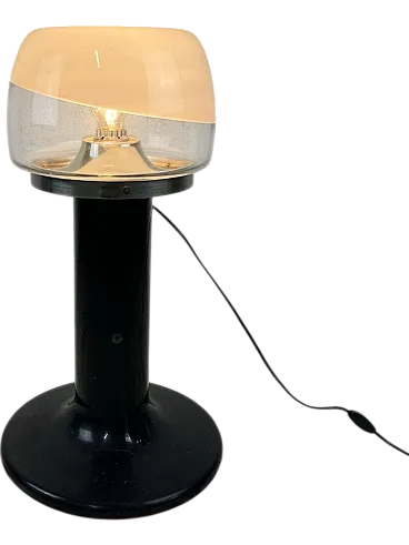 Lampada in vetro e plastica Space Age, anni '70