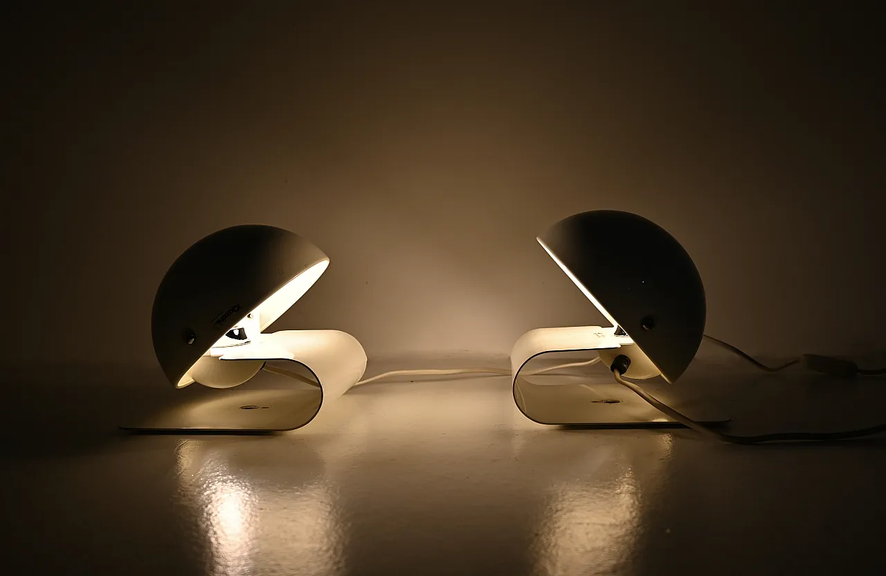 Pair of Bugia table Lamps by Giuseppe Cormio for IGuzzini, 70s 4