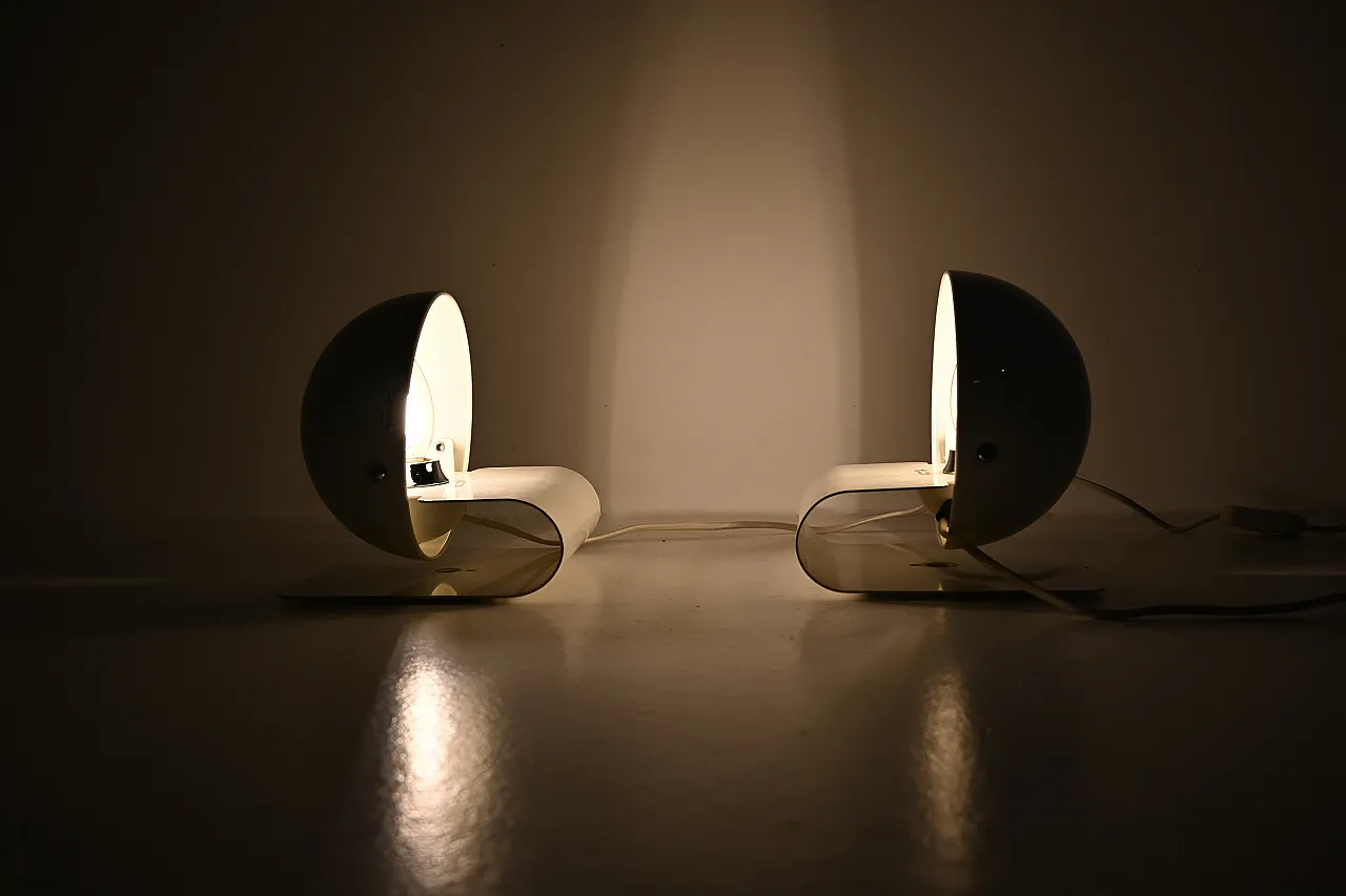 Pair of Bugia table Lamps by Giuseppe Cormio for IGuzzini, 70s 8