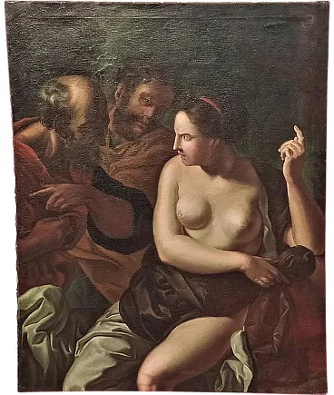 Susanna e i vecchioni, olio su tela, '600