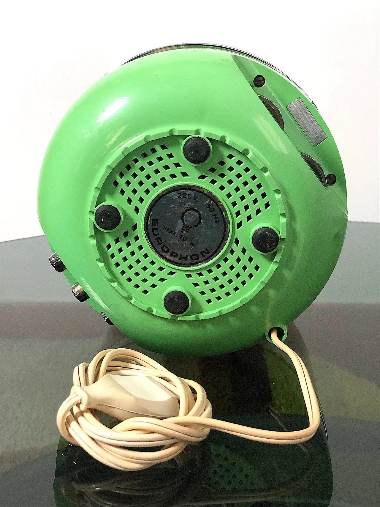 Europhon green Lampada / Radio AM Design Adriano Rampoldi, anni '70 5