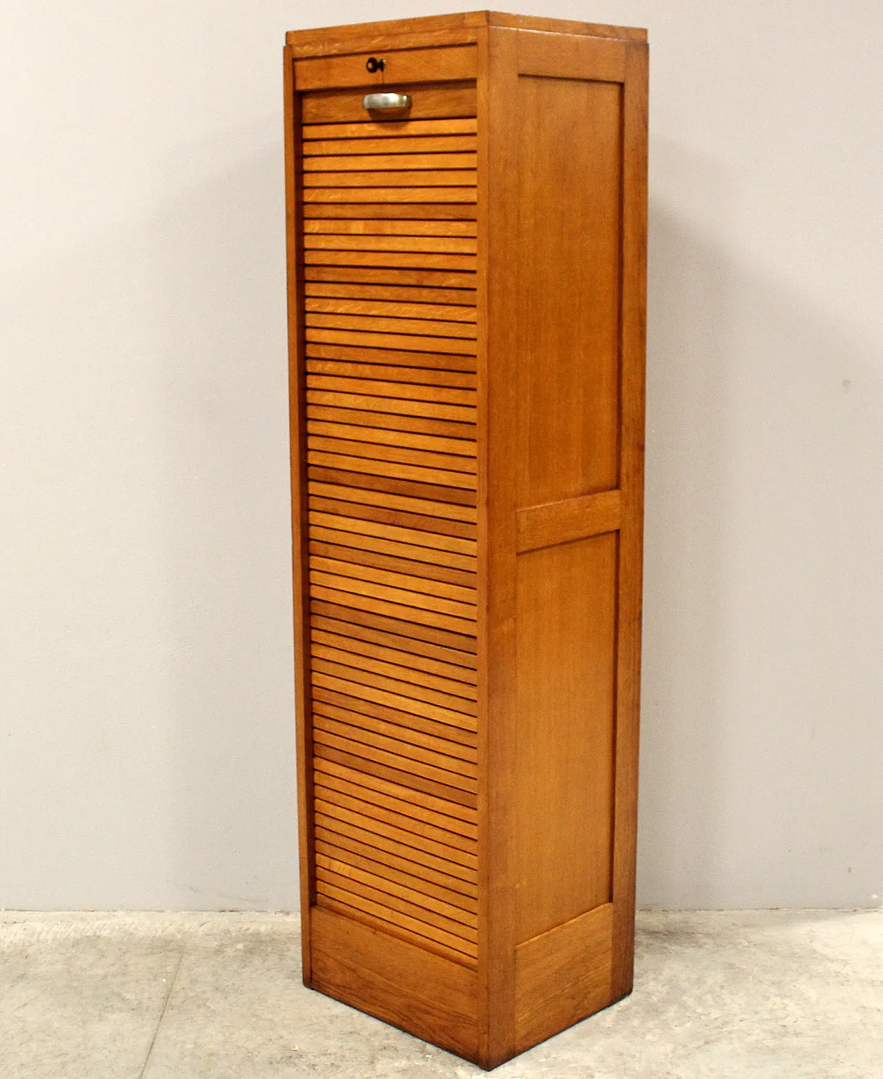 Filing archive filing cabinet with oak shutter, early '900 3