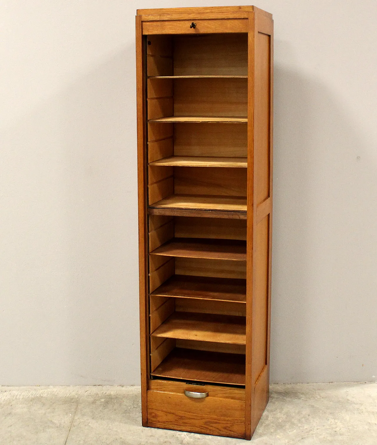 Filing archive filing cabinet with oak shutter, early '900 7