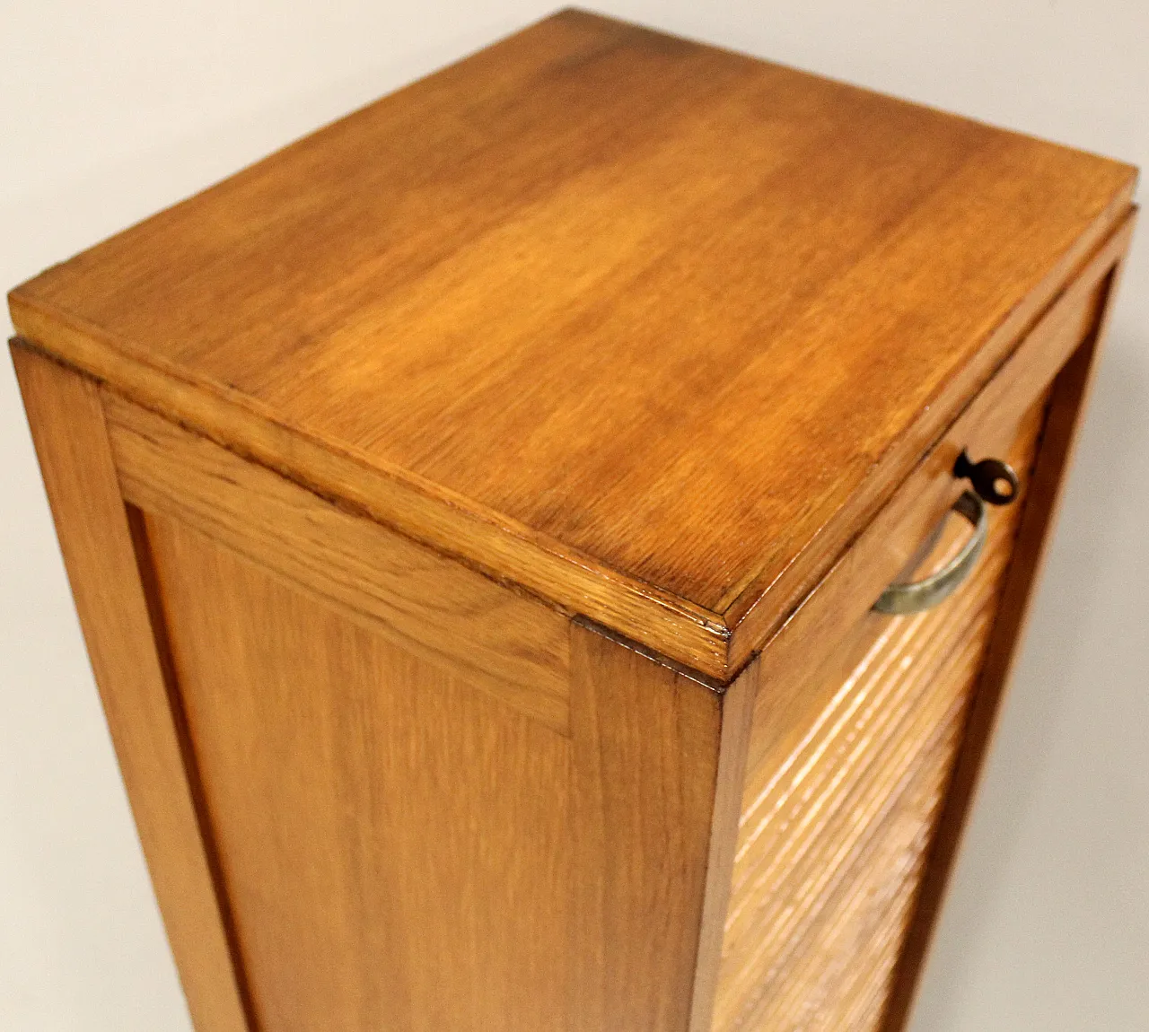 Filing archive filing cabinet with oak shutter, early '900 8