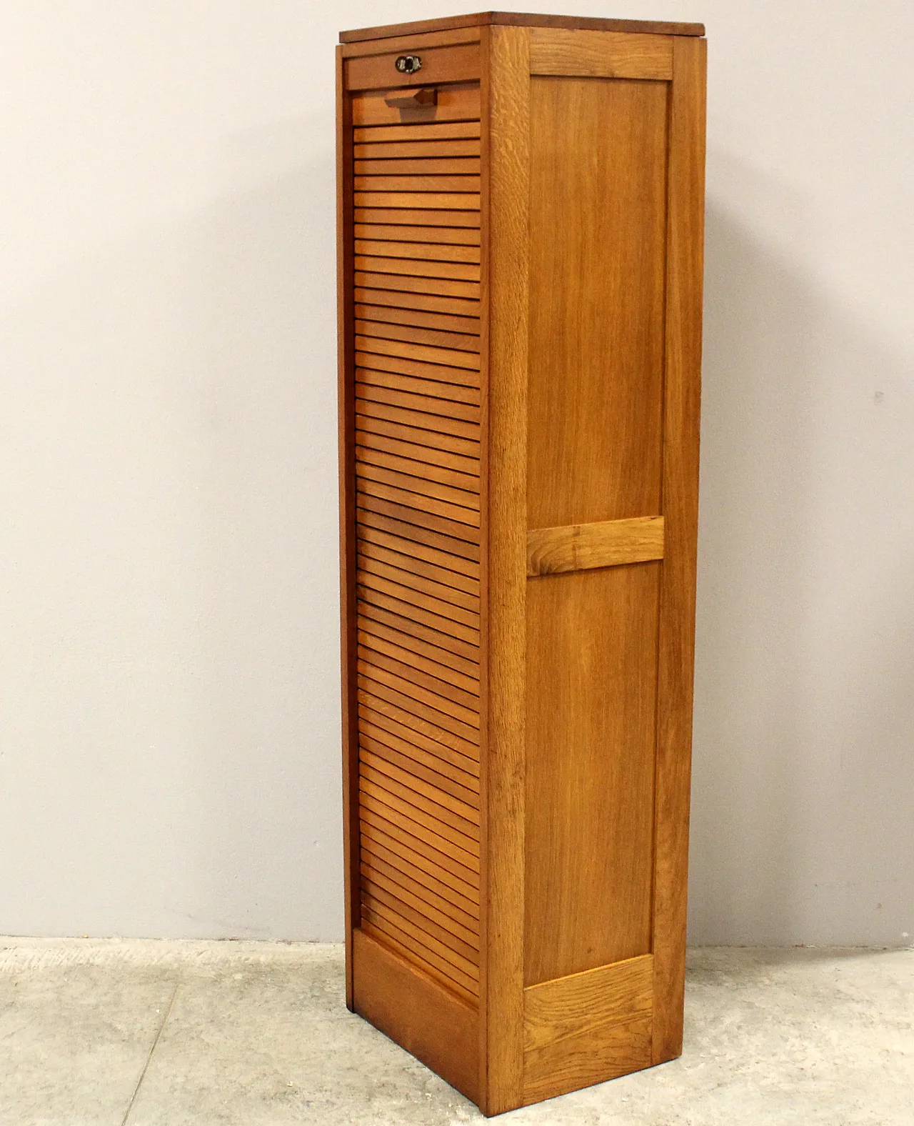 Filing archive filing cabinet with oak shutter, early '900 3