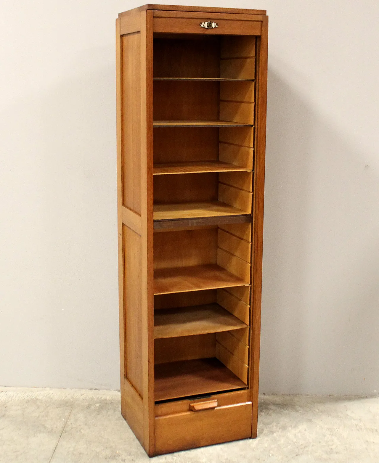 Filing archive filing cabinet with oak shutter, early '900 4