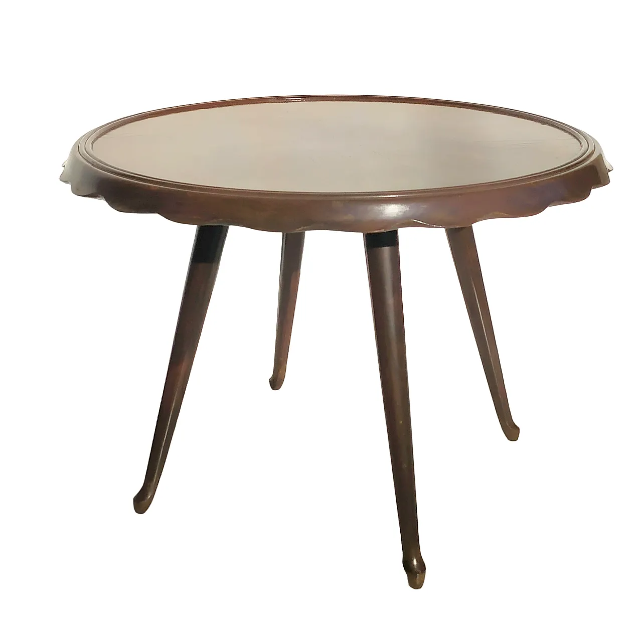 Round mahogany coffee table attributed to Paolo Buffa, 1940s 9