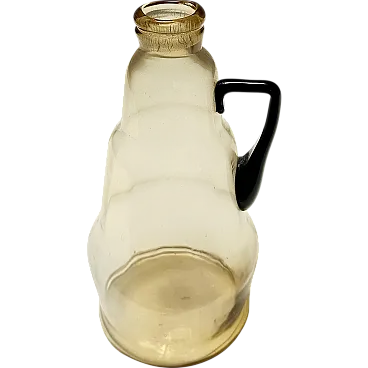 Straw Colored Murano Glass Pitcher Vase attr. to Vittorio Zecchin, Italy