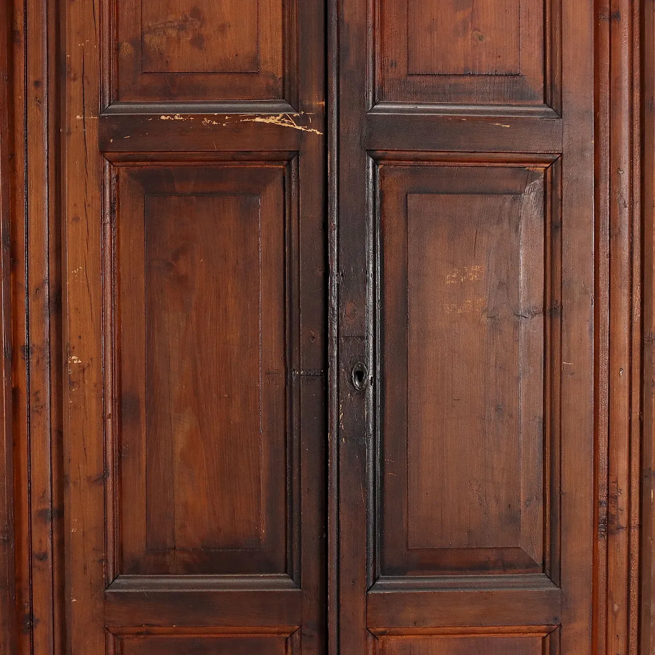 Ten-door fir wardrobe, early 20th century 3