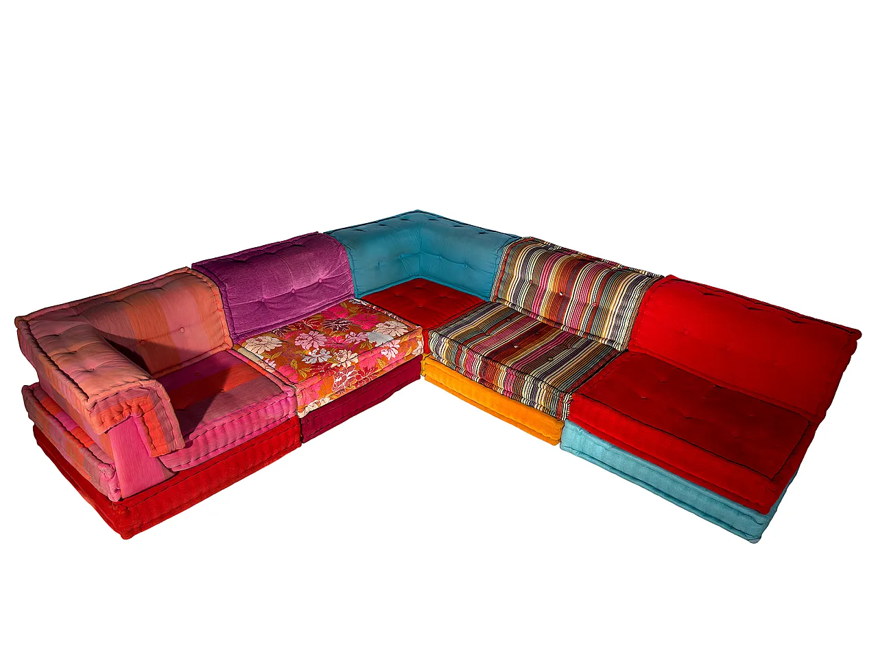 Sofa Mah Jong by Kenzo & Missoni for Roche Bobois, set of 15 pieces 1