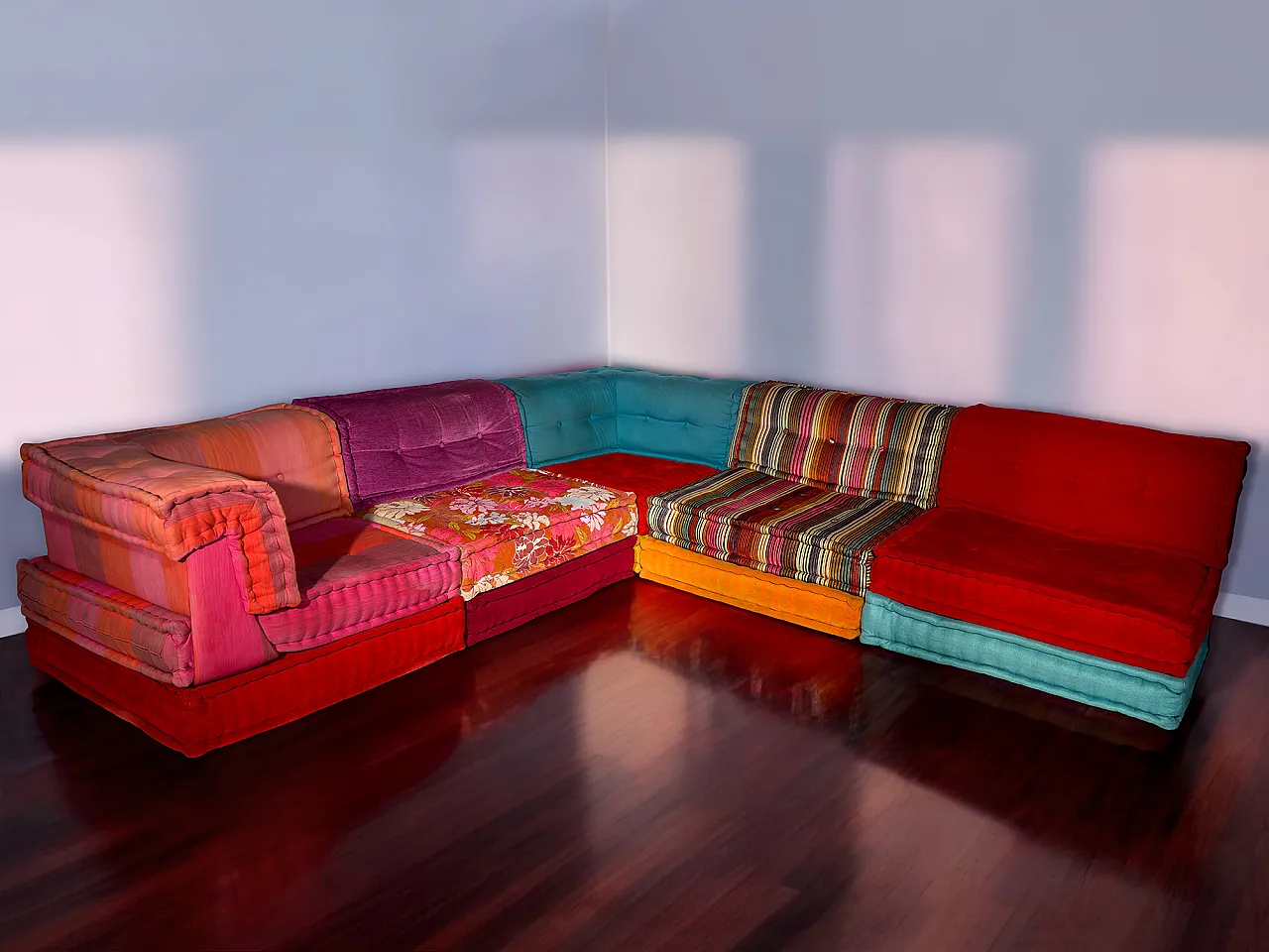 Sofa Mah Jong by Kenzo & Missoni for Roche Bobois, set of 15 pieces 8