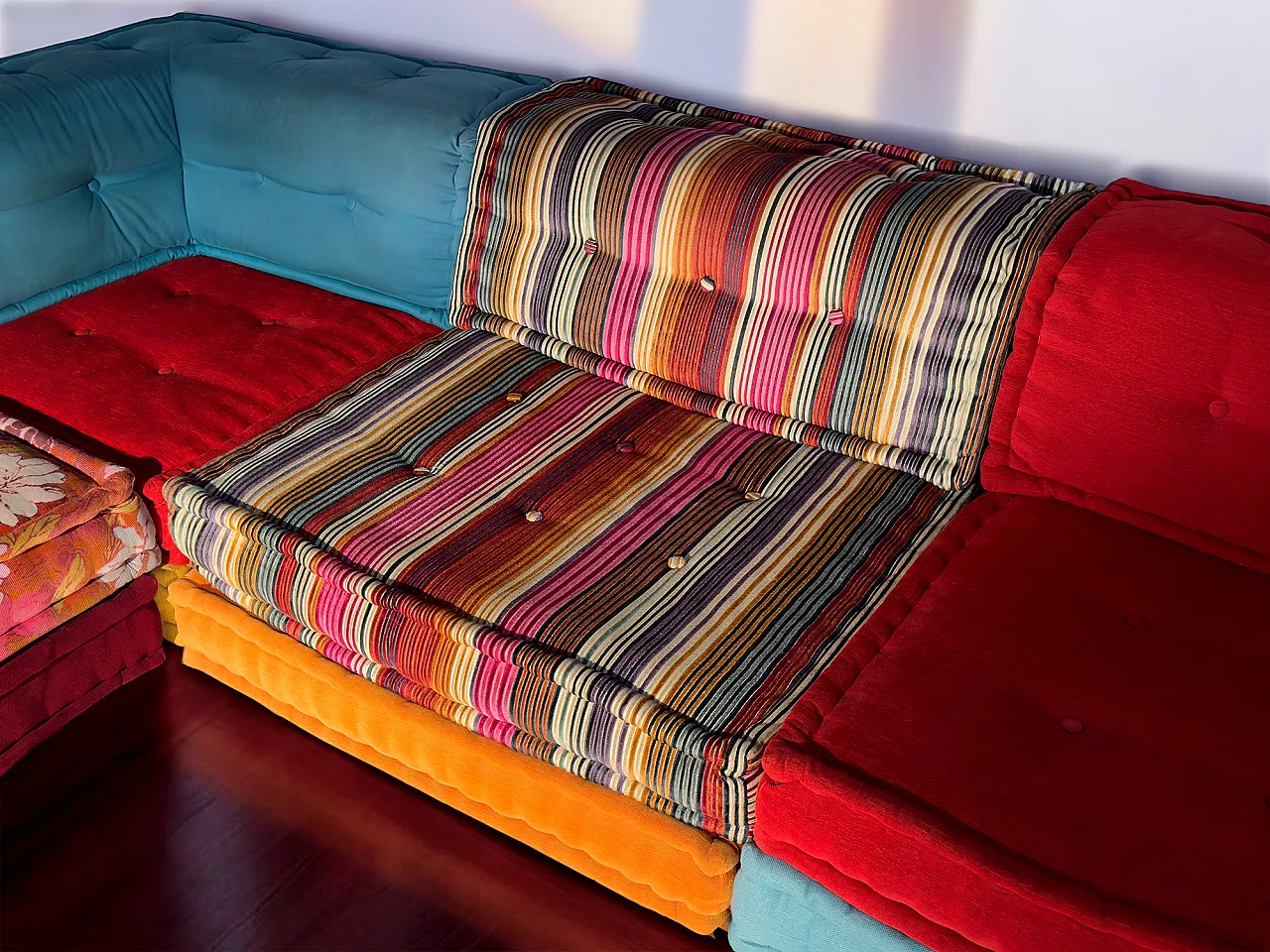 Sofa Mah Jong by Kenzo & Missoni for Roche Bobois, set of 15 pieces 13