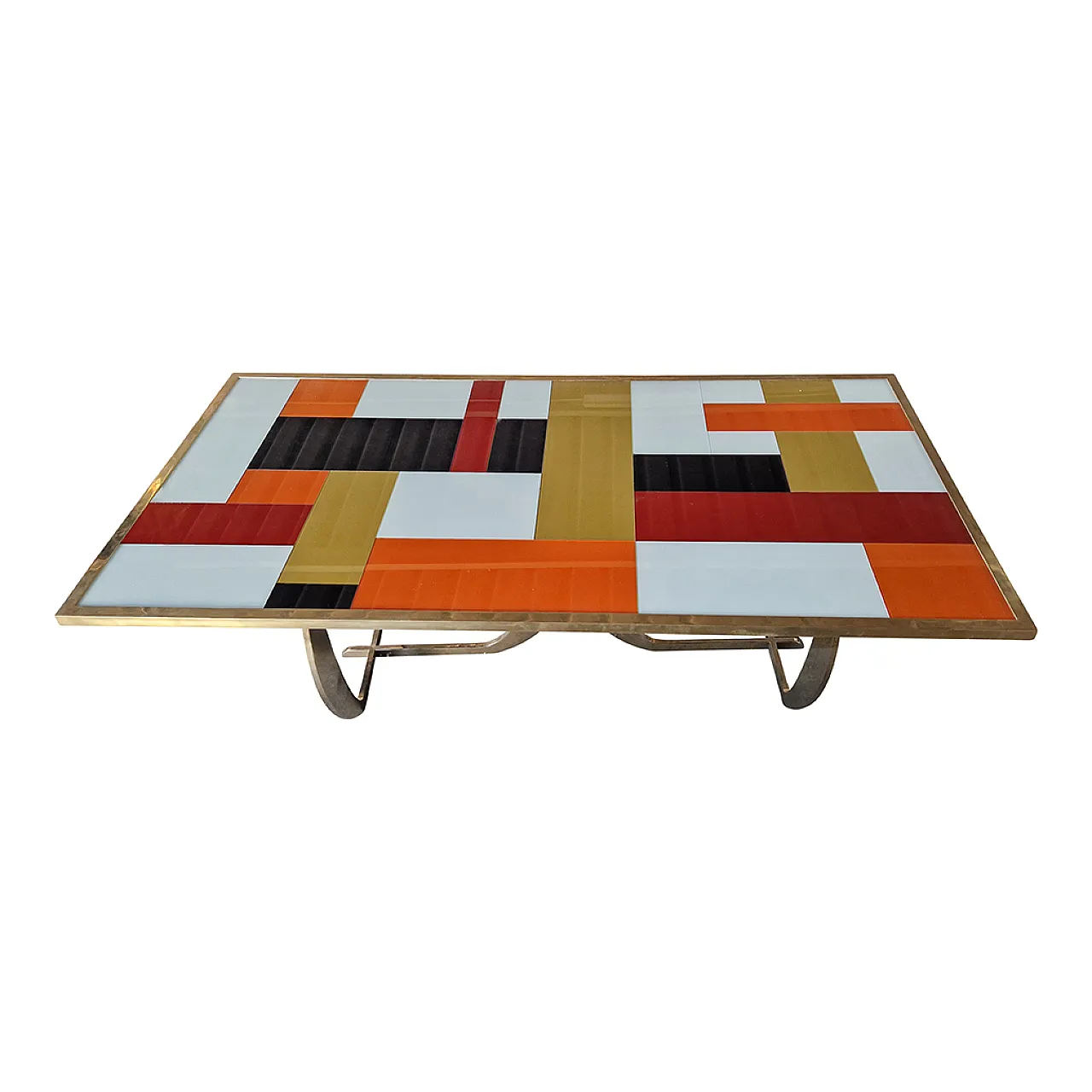 Murano glass and brass table, late 20th century 5