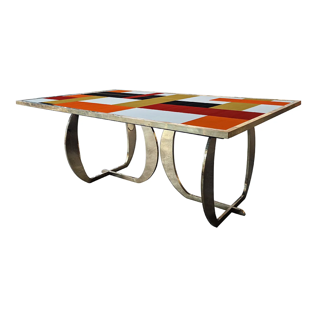 Murano glass and brass table, late 20th century 7