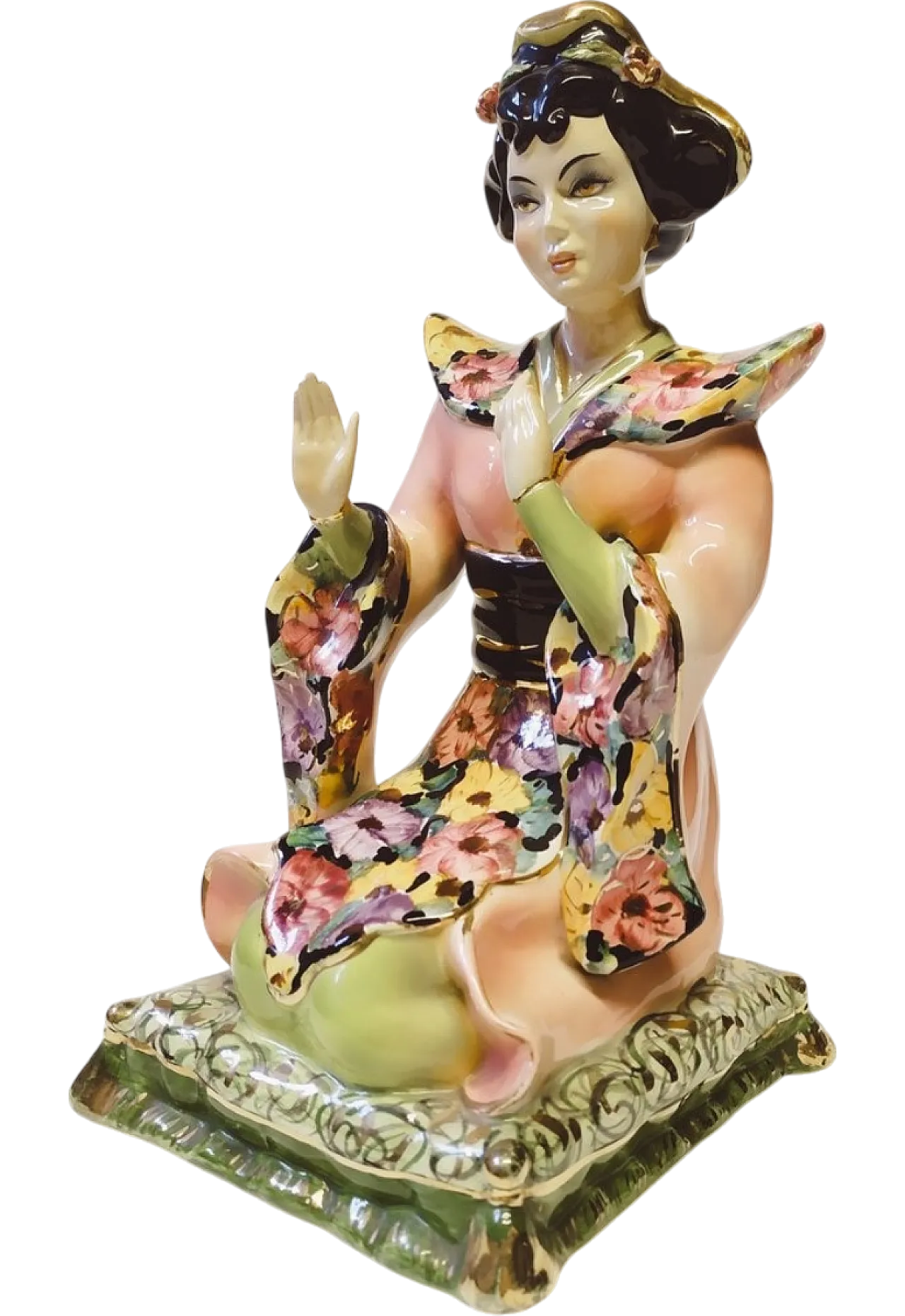 Scultura Geisha in porcellana di Girardi, anni '50 10