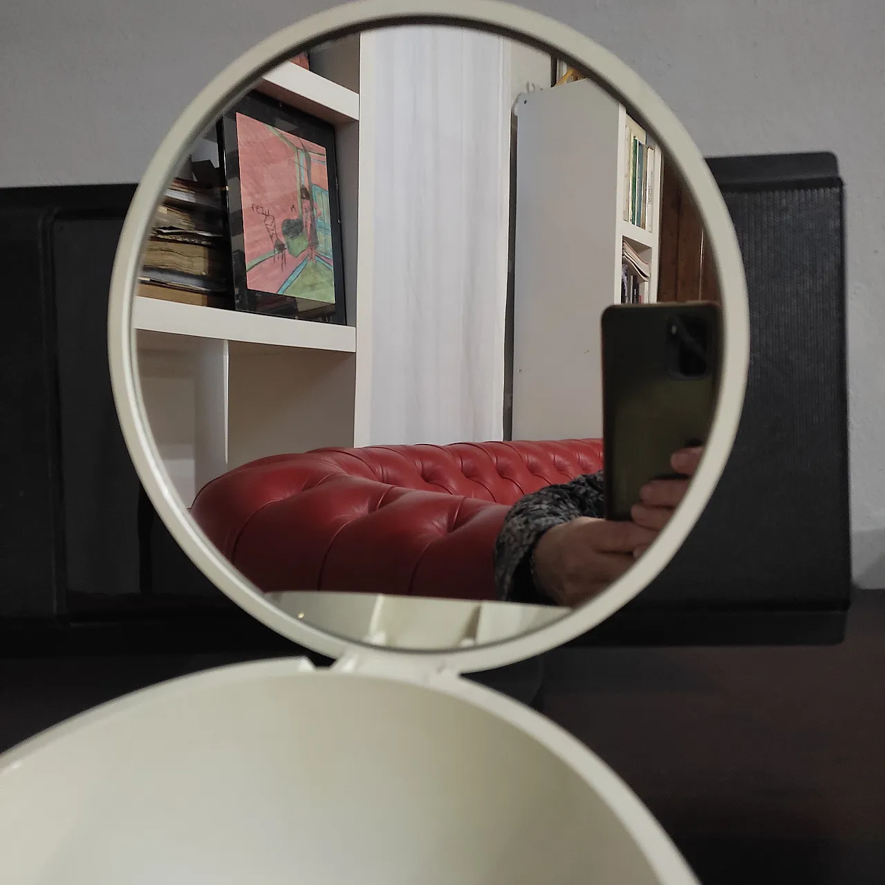 Mirror with storage compartment by M: Hasuike for Gedy, late 1970s 6