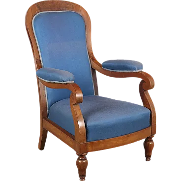 Louis Philippe fabric and walnut armchair, 19th century