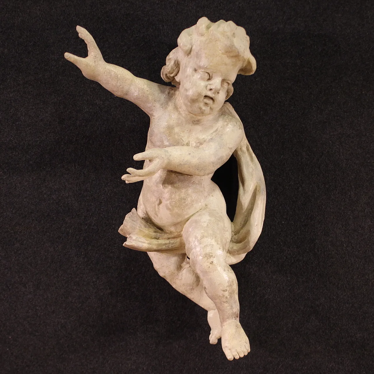 Italian wooden cherub sculpture, 18th century 1