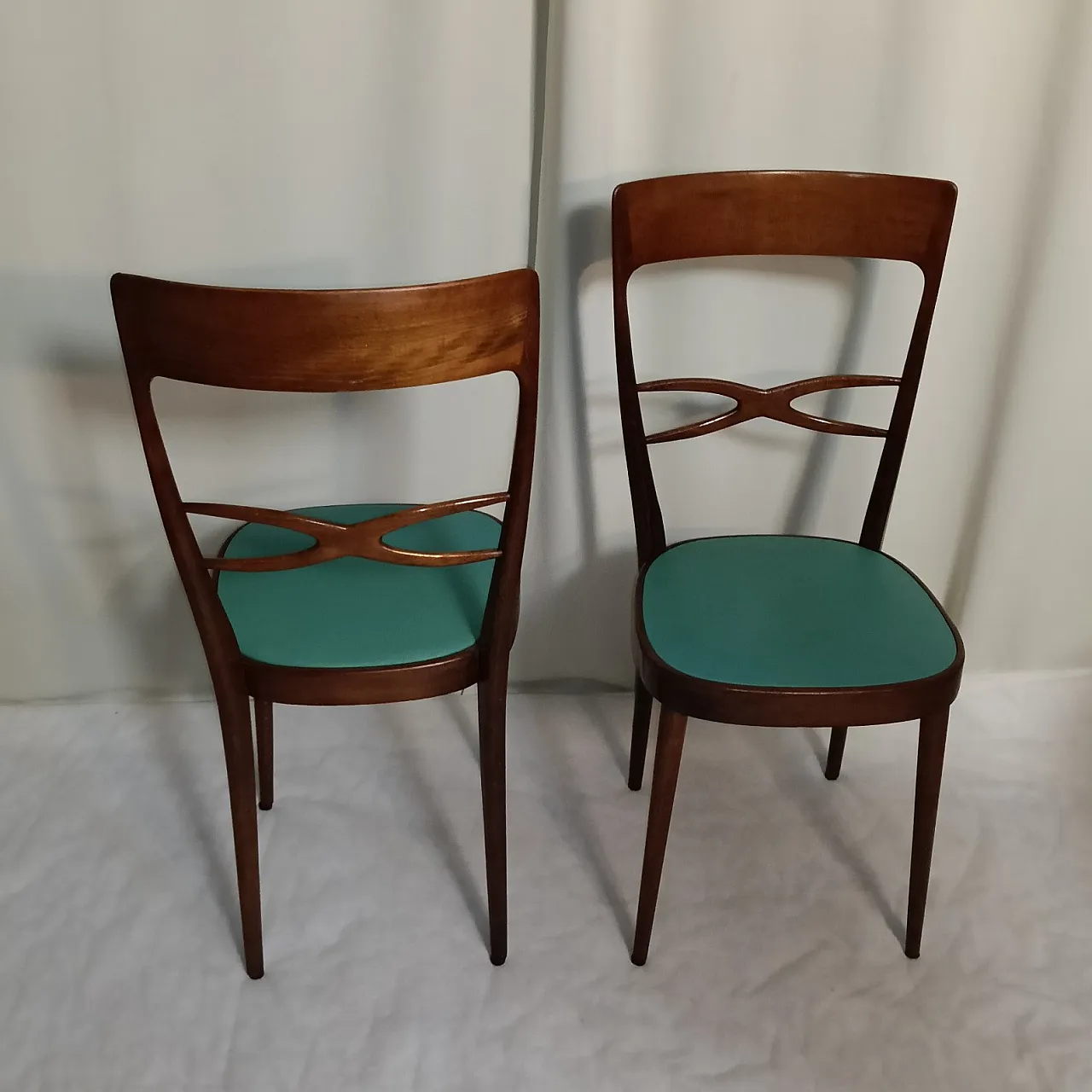 Pair of chairs by Melchiorre Bega, 1950s 11