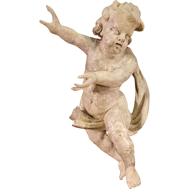 Italian wooden cherub sculpture, 18th century