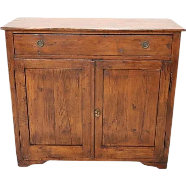 Rustic fir sideboard with 2 doors, 1900s