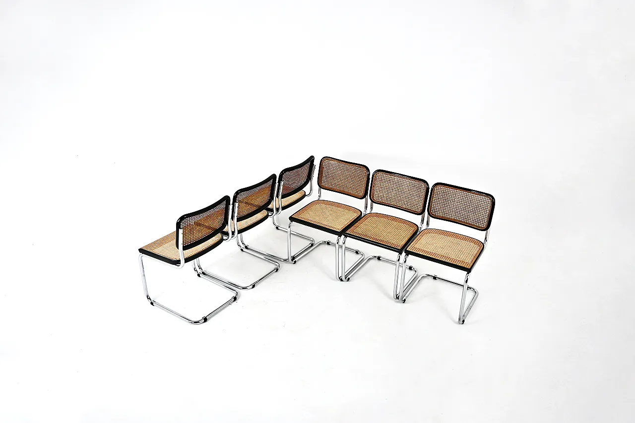 6 dining Chairs Style B32 by Marcel Breuer, 90s 2