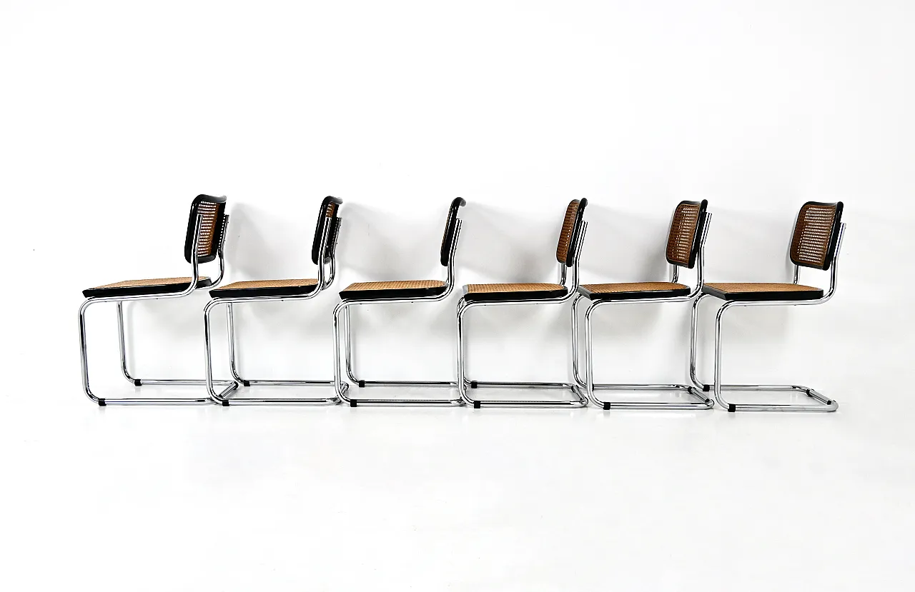 6 dining Chairs Style B32 by Marcel Breuer, 90s 6