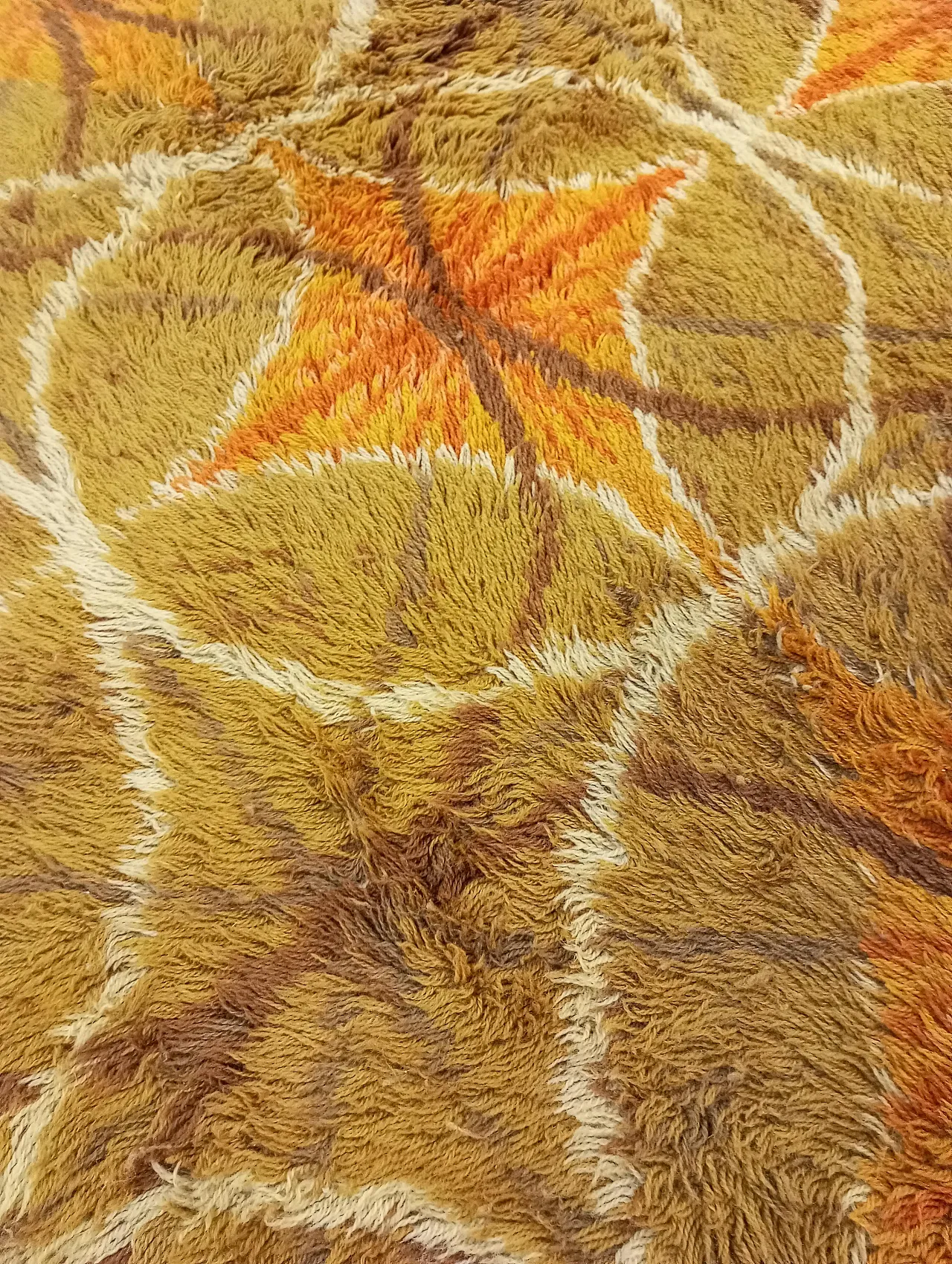 Rya rug in wool, 1970s 10