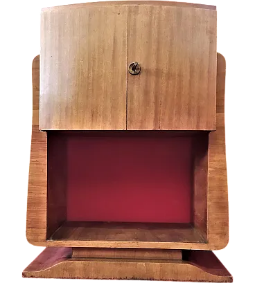 Walnut cutlery cabinet, 20th century